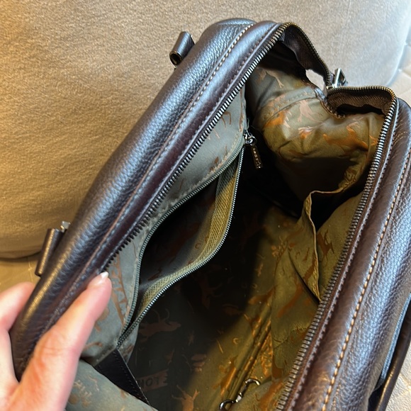 Longchamp Chocolate Brown Pebbled Leather Satchel - Picture 5 of 8